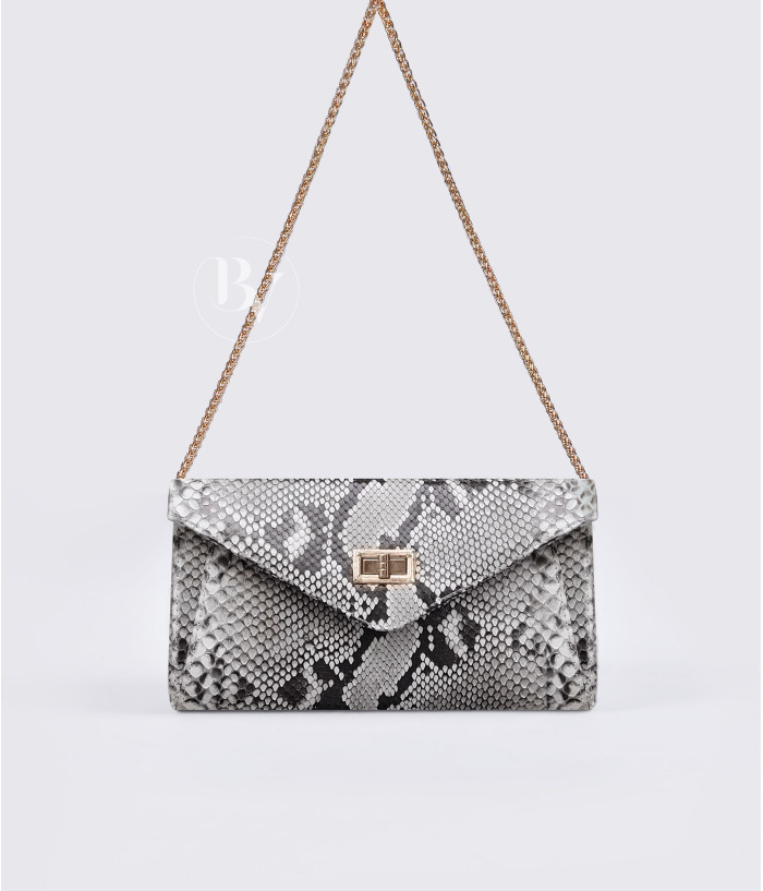 Suli Genuine Python leather clutch in natural color + 40 colors 