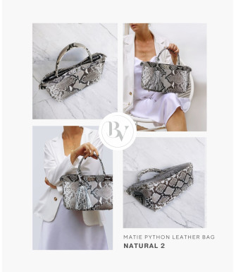 Matie Genuine Python leather bag in natural color + 40 colors