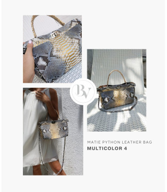 Matie Genuine Python leather bag in natural color + 40 colors