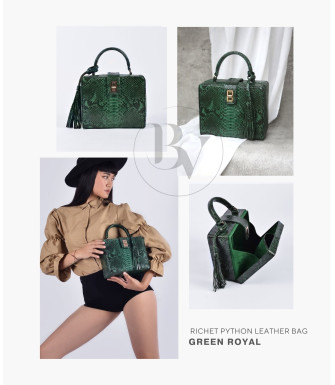 Richet Genuine python leather bag  in green + 40 colors