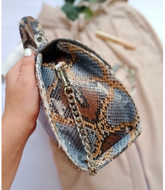 Ashley Genuine python leather bag in multicolor3 + 40 colors