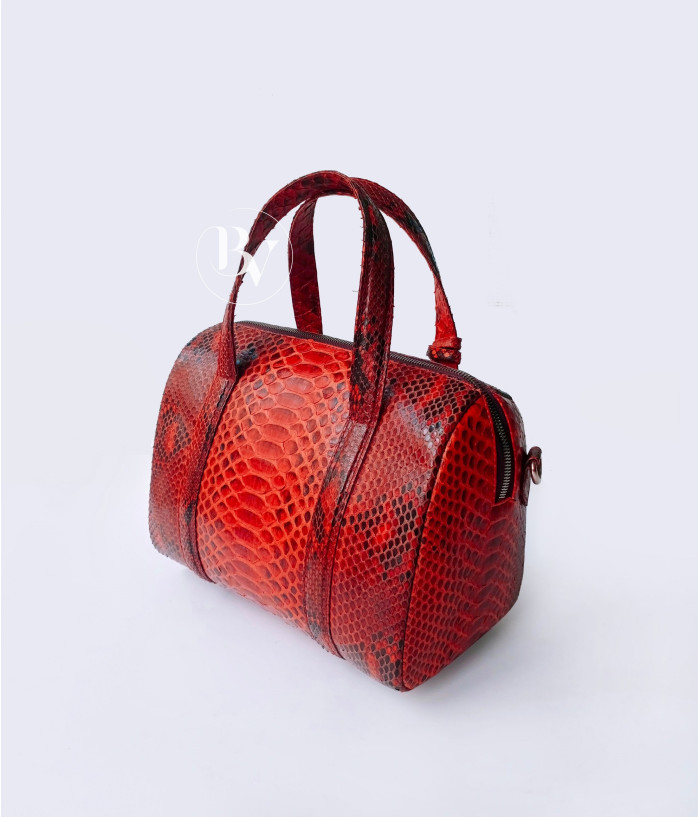 Barbara Genuine python leather bag in red royal + 40 colors