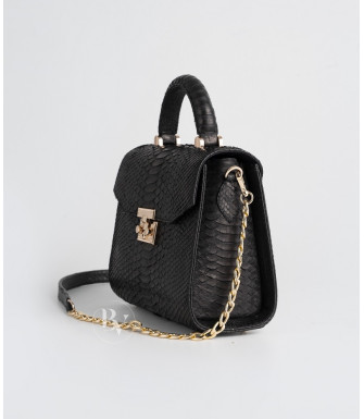 Beata Genuine python leather bag in black + 40 colors