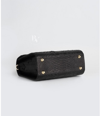 Beata Genuine python leather bag in black + 40 colors