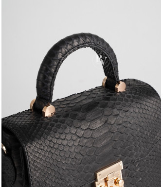 Beata Genuine python leather bag in black + 40 colors