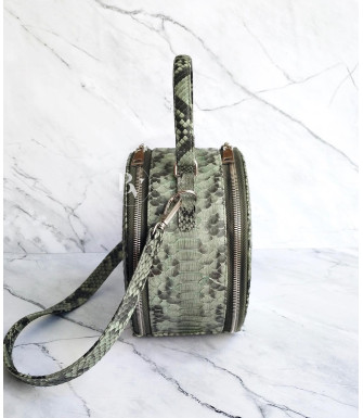 Carry2 Genuine python leather bag in green + 40 colors