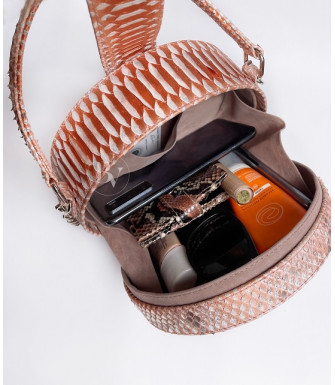 Carry1 Genuine python leather bag in rose gold + 40 colors