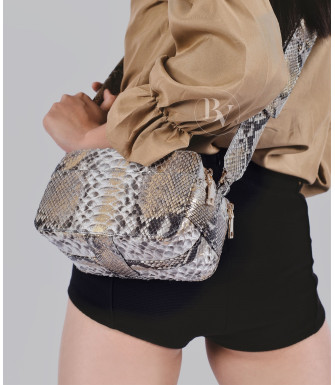 Chia  Genuine python leather bag in gold