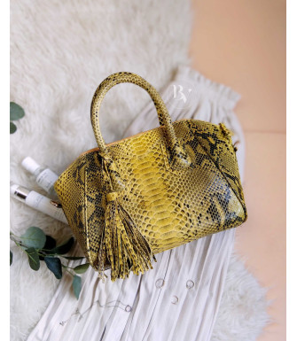 Clarissa Genuine python leather bag in multicolor + 40 colors