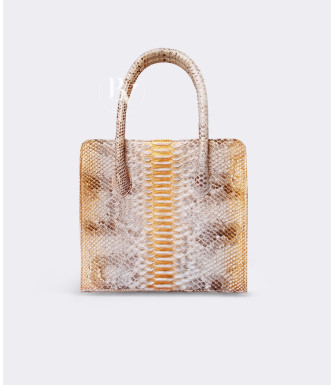 Elen Genuine python leather bag in rose gold + 40 colors