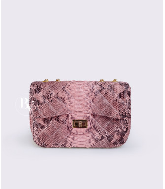 Felicia Genuine python leather bag in pink + 40 colors