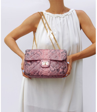 Felicia Genuine python leather bag in purple + 40 colors