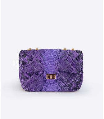 Felicia Genuine python leather bag in pink + 40 colors