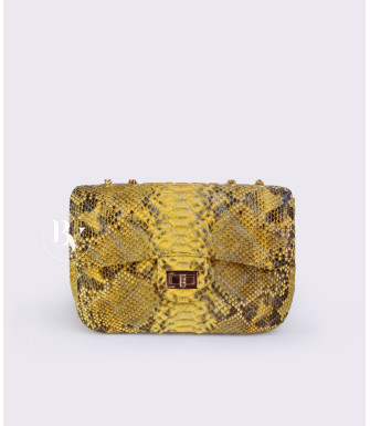 Felicia Genuine python leather bag in pink + 40 colors