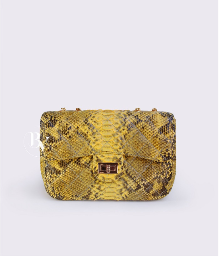  Felicia Genuine python leather bag in yellow + 40 colors