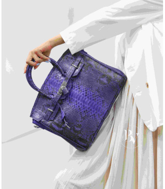 Jadi Genuine python leather bag in purple + 40 colors