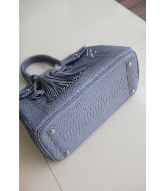 Jadi Genuine python leather bag in blue powder + 40 colors