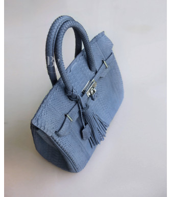 Jadi Genuine python leather bag in blue powder + 40 colors