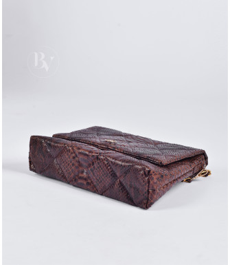 Joe Genuine python leather bag in brown + 40 colors