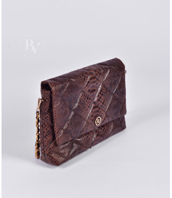 Joe Genuine python leather bag in brown + 40 colors