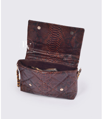 Joe Genuine python leather bag in brown + 40 colors