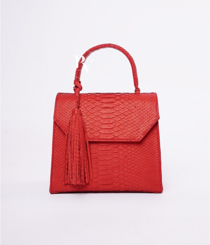 Kiama Genuine python leather bag in red + 40 colors