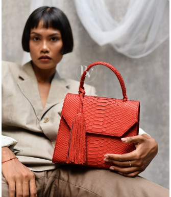 Kiama Genuine python leather bag in red + 40 colors