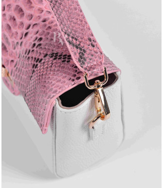 Kito Genuine python leather bag in pink orchid