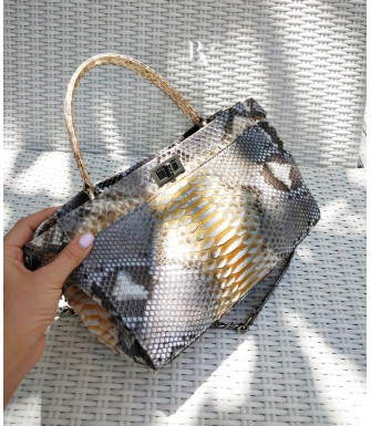 Matie Genuine Python leather bag in natural color + 40 colors