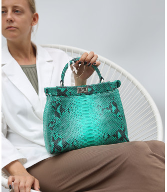 Moral Genuine Python leather bag in green + 40 colors