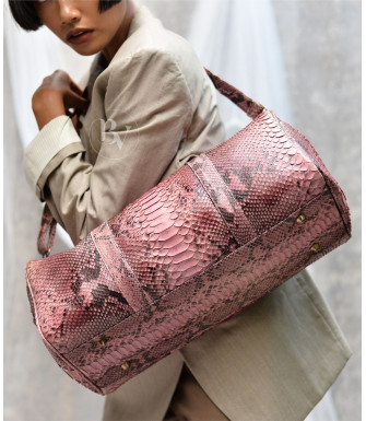  Paris Genuine Python leather bag in pink + 40 colors