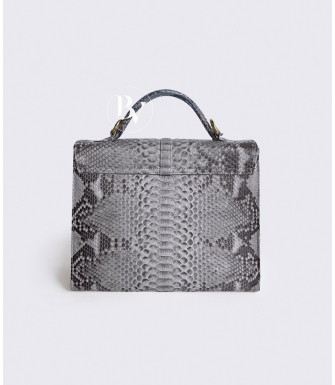 Patrizia Genuine python leather bag in grey + 40 colors