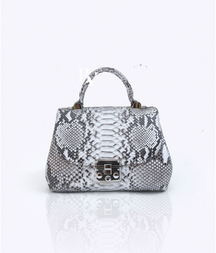 Pesha Genuine Python leather bag  in natural color + 40 colors