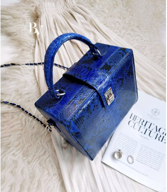 Richet Genuine python leather bag  in blue + 40 colors