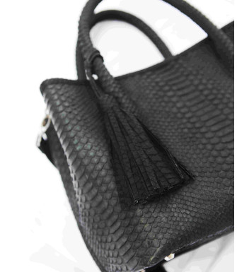 Siena Genuine Python leather bag in black + 40 colors