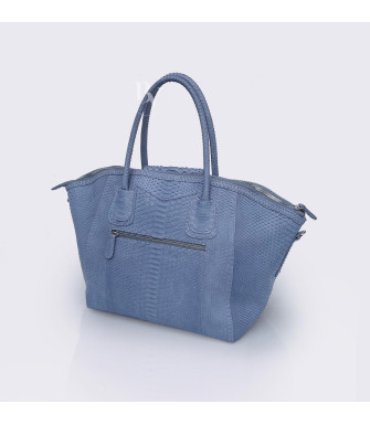 Tagi Genuine Python leather tote bag in blue powder + 40 colors 