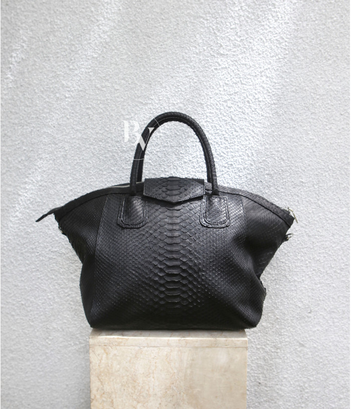 Tagi Genuine Python leather tote bag in black + 40 colors