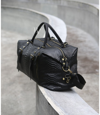 Tokio Genuine Python leather bag in black + 20 colors