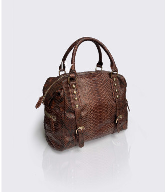 Tompe Genuine Python leather bag  in brown + 40 colors