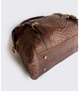 Tompe Genuine Python leather bag  in brown + 40 colors