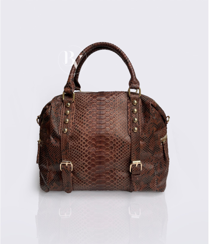 Tompe Genuine Python leather bag  in brown + 40 colors