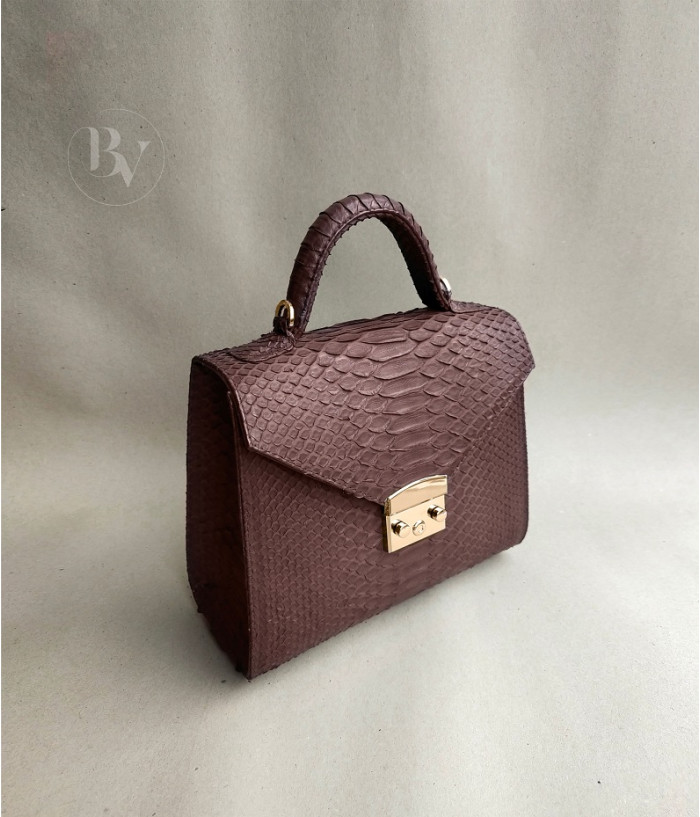 Vavin Genuine Python leather bag in brown + 40 colors