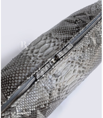 Imani Genuine python leather bag  in grey + 40 colors