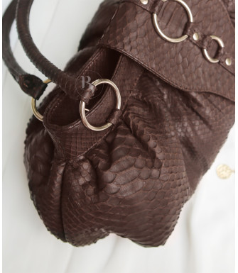 Jose Genuine python leather bag in brown + 40 colors