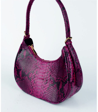 Mynk Genuine python leather bag in burgundy + 40 colors